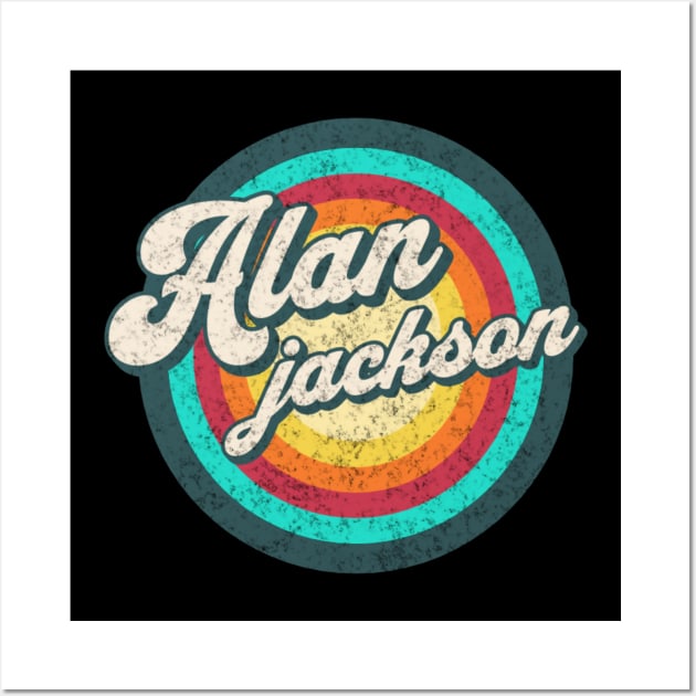 alan/ name in rainbow circle Wall Art by girls store